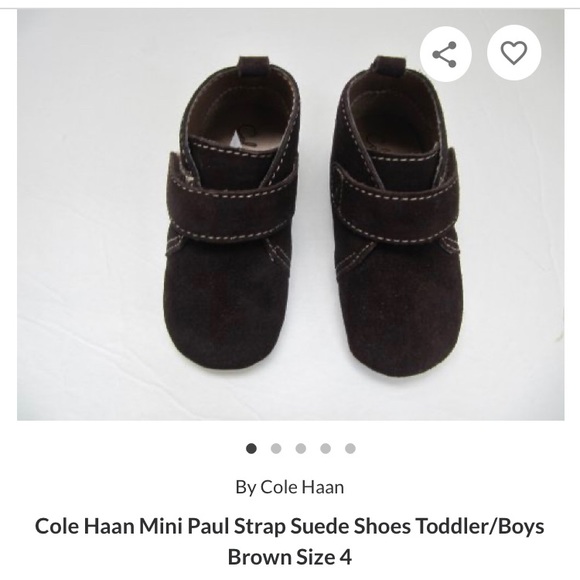 Cole Haan toddler boys brown suede shoes size 4 - Picture 2 of 8